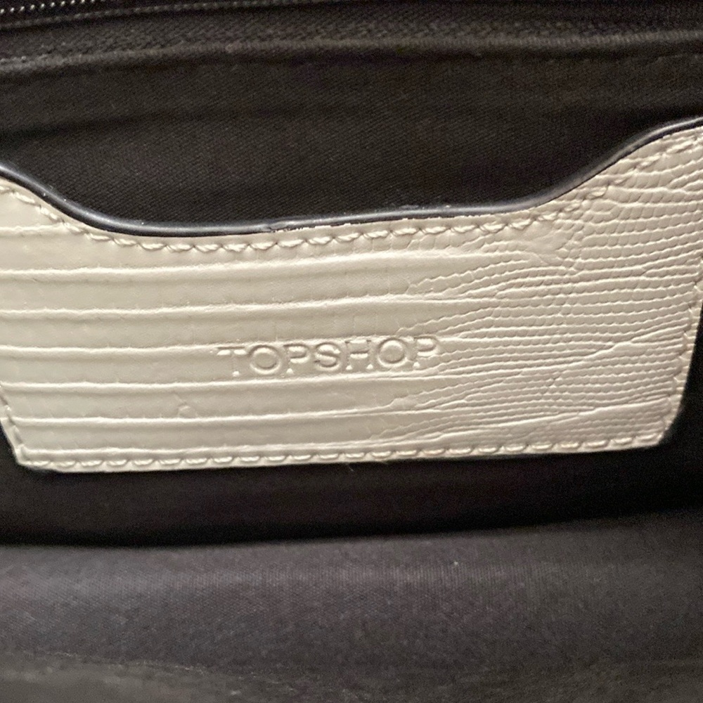 Topshop Black and Cream Shoulder Bag